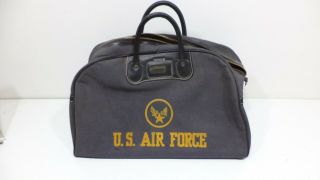 Vintage 1950s - 60s U.  S.  Air Force Usaf Travel Handbag Case Tote Bag Suitcase