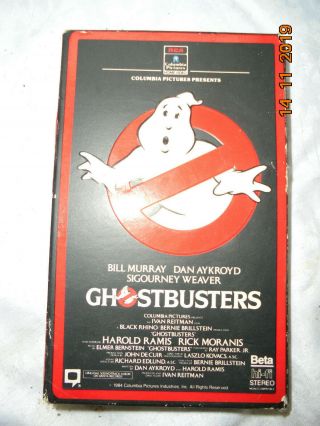 1984 Ghost Busters Beta Betamax Tape Movie Vintage