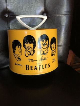 Vintage Disk Go Case With Beatles Image - Gold