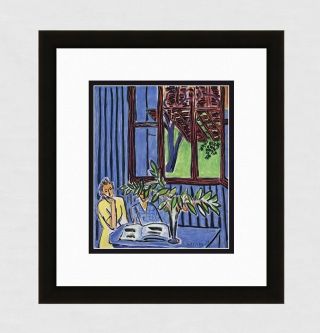 Matisse 1948 Antique Print " Interior,  Two Girls At The Table " Signed Framed