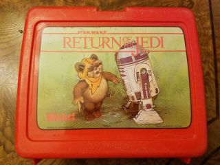 Vintage 1983 Return Of The Jedi Star Wars Wicket Plastic Lunch Box