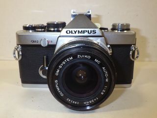 Vintage Olympus Om - 2 Camera With Om - System Zuiko Mc Auto - W 50mm F/1.  8 Lens