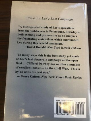 LEE ' S LAST CAMPAIGN by CLIFFORD DOWDEY 2