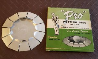 Vintage Pro Golf Putting Disc 2100 Aluminum Cup Flaps United Metal Products Vtg