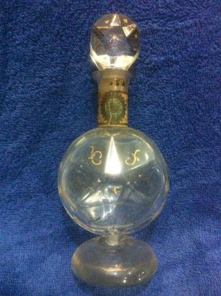 Antique Star Shaped Ormolu Gilt Glass Perfume Bottle 19c Rare Baccarat Crystal ?