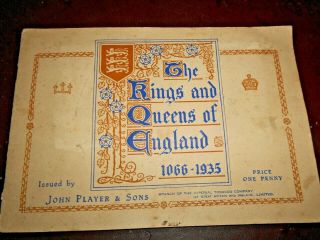 Players Cigarette Cards Full Set 50 Cards Kings & Queens Of England Trade Cards
