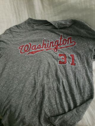 Max Scherzer Washington Nationals Official Name And Number T - Shirt - Jersey Like
