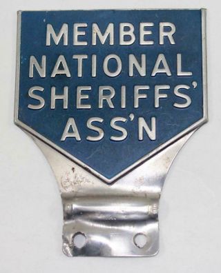 Vintage Member National Sheriffs Assosciation License Plate Topper