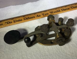 Antique Brass J.  H.  Bunnell Co.  N.  Y.  Key Telegraph Morse Code
