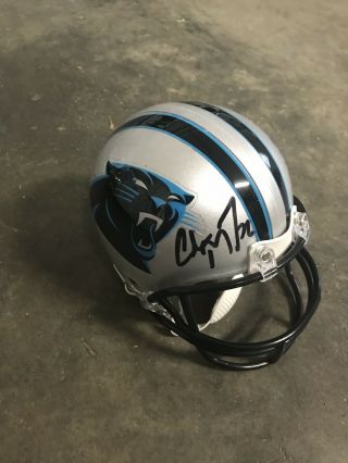 Christian Mccaffrey Signed Carolina Panthers Mini Helmet Psa Certified