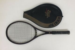 Vintage Dunlop Black Max Graphite/glass Tennis Racquet W/4 3/8 " Grip & Cover