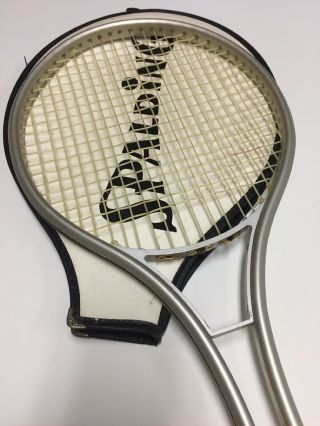 Vintage Spalding Smasher Metal Tennis Racquet,  Leather Grip,  Made Usa