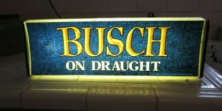 Vintage Light Up Bush On Draught Beer Sign 18 