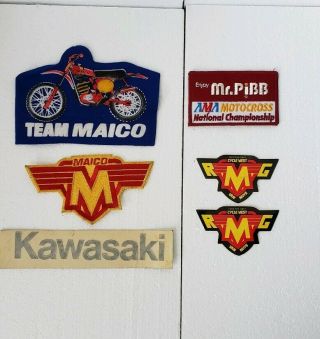 Vintage Maico Motocross Patches And Stickers.