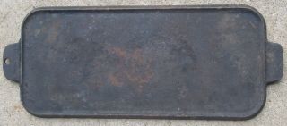 Vintage Griswold Cast Iron Griddle 8,  745 A,  9x22 " Erie,  Pa No Damage,  As Found