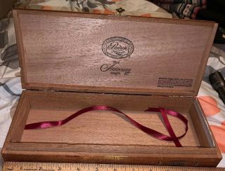 Cigar Box Wood Hinged Lid Brass Hardware Padron Anniversary Series