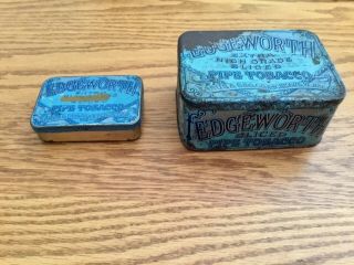 Two Vintage Edgeworth Extra Sliced Pipe Tobacco Tins