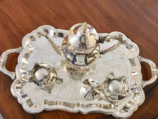 FB Rogers 5 - pc Silver Plate Coffee or Tea Service Set 3