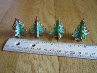 Miniature Christmas Trees Vintage Candles 1.  5 " Plastic Old Fashioned Dollhouse