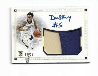 2016 - 17 National Treasures Rpa Dejounte Murray Auto Jersey Patch /25 Rc Spurs $$