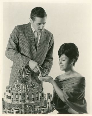 Vintage Black Americana Photo - Woman & Man Ad Campaign For Lu Rey Cosmetics
