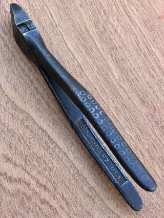 Early Vintage Snap On No.  87 Vacuum Grip Diagonal Side Wire Cutting Pliers Usa