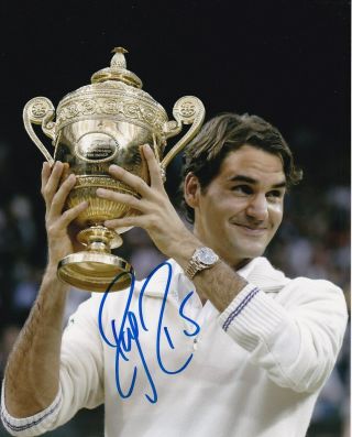 Roger Federer Signed Autograph 8x10 Photo