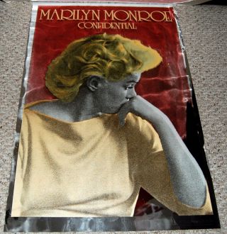 Marilyn Monroe Confidential Book Store Display Foil Mylar Promo Poster 1979