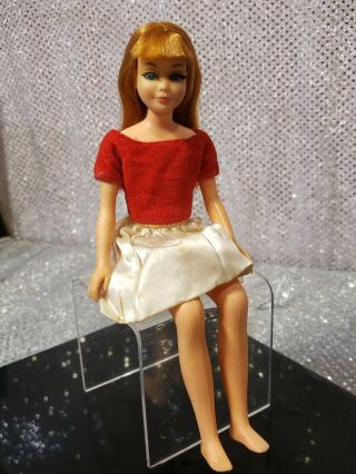 Vintage Long Hair Titian Redhead Skipper Barbie Doll Bend Leg Body Japan