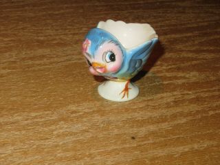 Vintage Geo Z Lefton Bluebird Egg Cup No.  286 Blue Bird (t221)