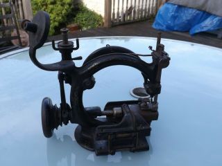 Antique Small Cast Iron Sewing Machine - Unusual