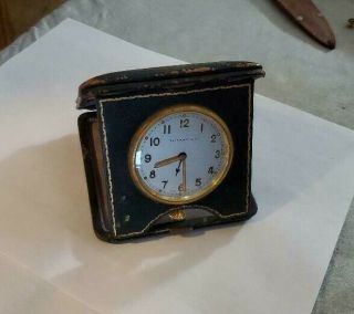 Vintage Antique Tiffany & Co.  Folding Travel Alarm Clock Swiss 8 Days Wind Up Nr