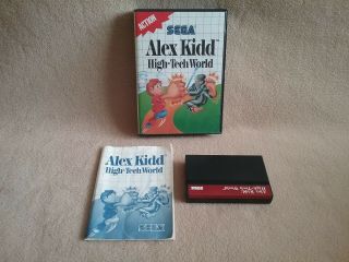 Vintage 1989 Sega Master System Sms Game Alex Kidd High Tech World Complete