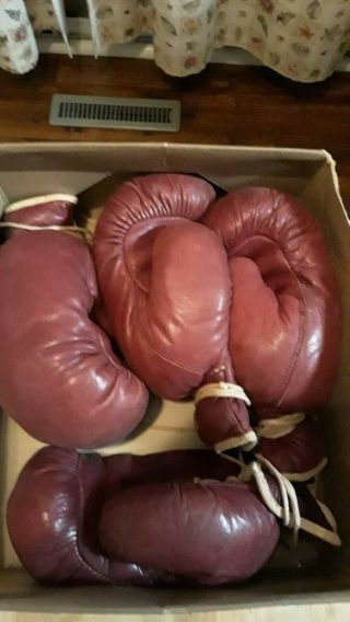 Vintage Spalding 2 pairs of Boxing Gloves Model 88 Ex 2
