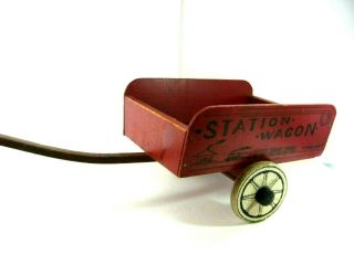 Rich Toys Wood Red Station Wagon Vintage Child 