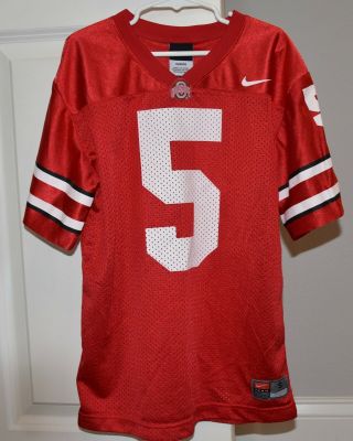 Nwot Youth Kids Nike Red Ohio State Buckeyes Football Jersey 5 Small (8 - 10)