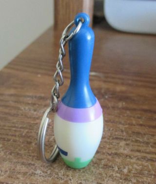 Vintage Plastic Keychain Puzzle Bowling Pin