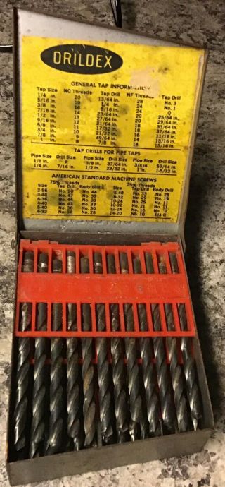 Drildex 1 To 60 Drill Bit Set Vintage