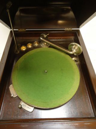 Antique 1900s Columbia Grafonola Table Phonograph Record Player,  Extra ' s 3