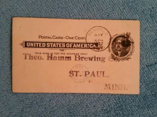 Vintage Theo Hamms Brewing Company Postcard 1902 St Paul Minnesota Order Beer