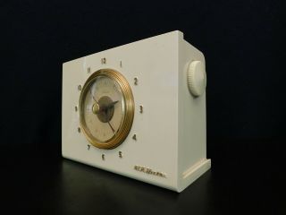Vintage Miniature Rca Eames Era Atomic Old Mid Century Antique Clock Radio