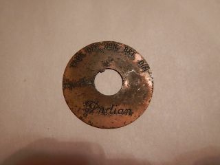 Vintage Early Indian Motorcycle Copper Gauge Plate