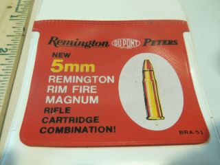 Vintage Remington Dupont Peters 5mm Magnum Rifle Ammo Vinyl Pocket Protector NOS 2