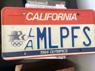Vtg 1984 California Olympics Us Olympic Ski Team Personally Owned License Plate