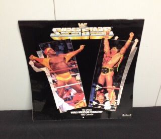 Vintage 1992 Wwf World Wrestling Federation Calendar Hulk Hogan Ultimate Warrior