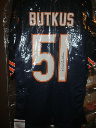 Dick Butkus Signed Auto Chicago Bears Blue Jersey Jsa Autographed
