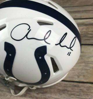 Andrew Luck Signed Auto Riddell Mini Helmet Indianapolis Colts Qb 12