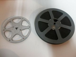Vintage Unknown 16mm ? Film Reel Movie And Empty Metal 8mm Reel Holder