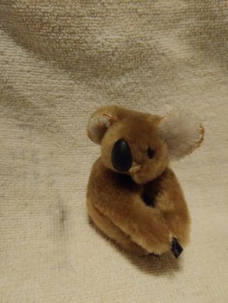 Vintage Plush Koala Bear Clip On Toy Hugger Pencil Topper Unmarked Head Swivels