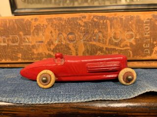 Vintage Hubley Cast Iron Red Rocket Racer Toy Car